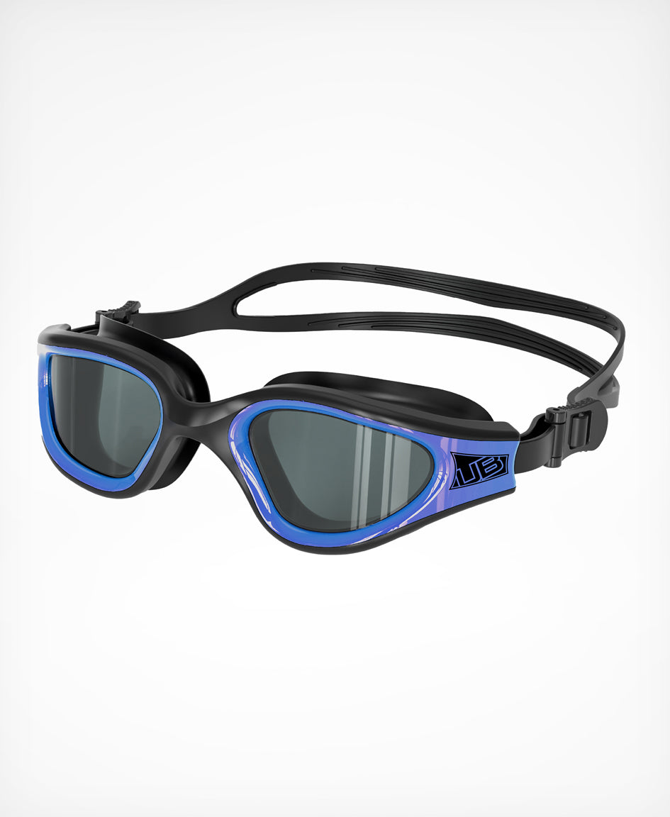 HUUB Aphotic II Swim Goggle - photochromatic auto-darkening swim lens, ratchet strap, spare nose pieces