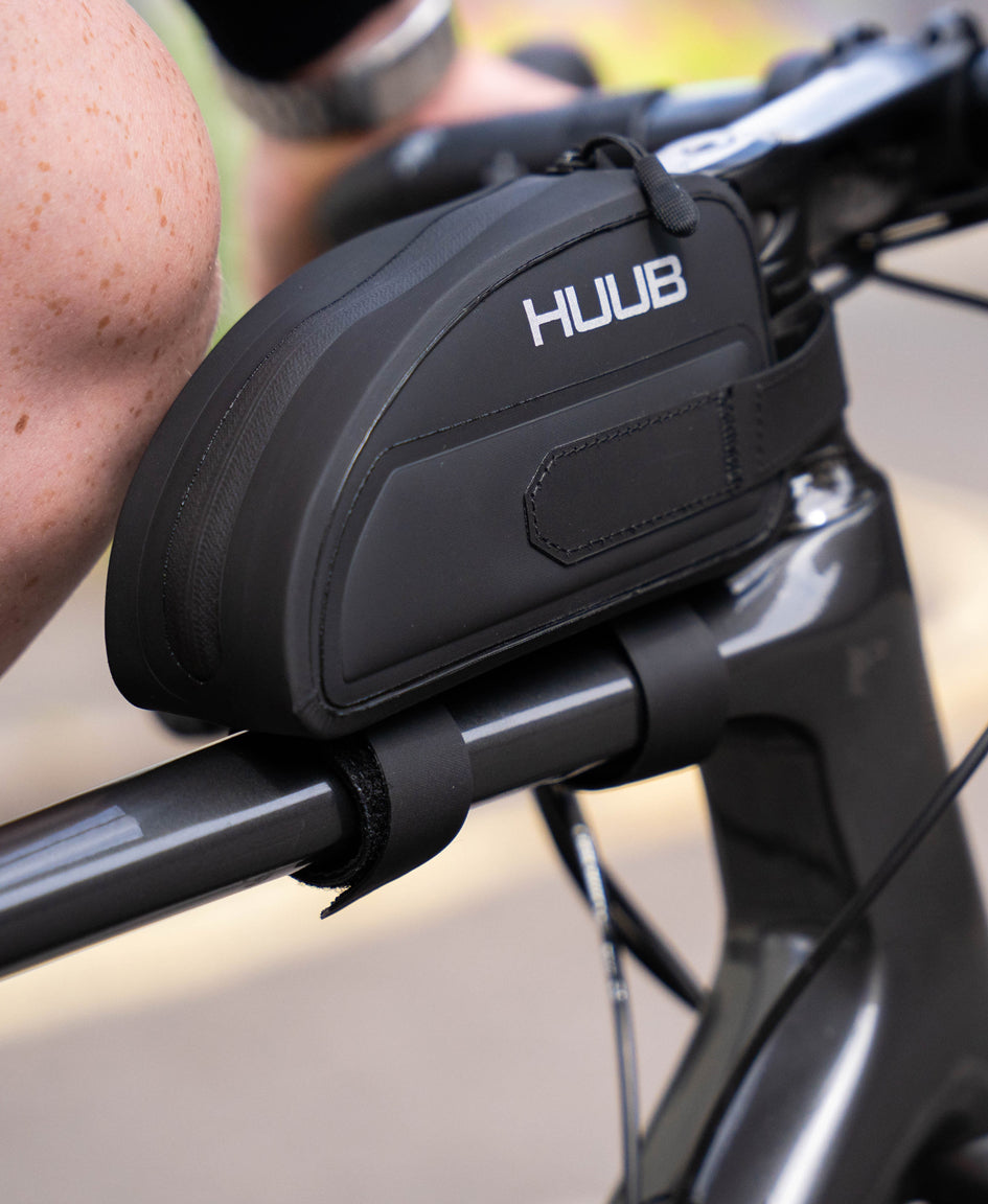 HUUB FUUD Box Top Tube Bag – aero, waterproof, nutrition and phone storage, secure 3-point mount