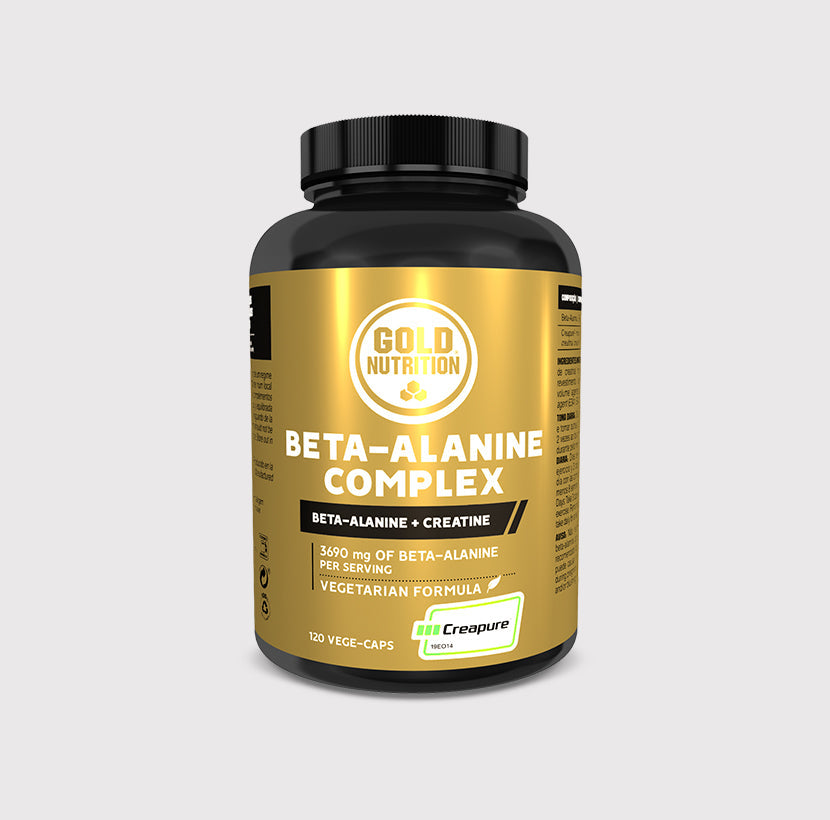 GoldNutrition BCAA supplement bottle with colorful label, showcasing amino acid benefits for muscle recovery and athletic performance.
