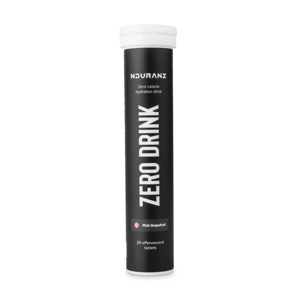Nduranz Zero Drink electrolyte tablets in a citrus flavor tube, designed for hydration and replenishing electrolytes.