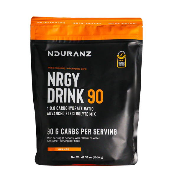 NduranZ Energy Drink 90 can with vibrant label, showcasing a sleek design and energetic branding.